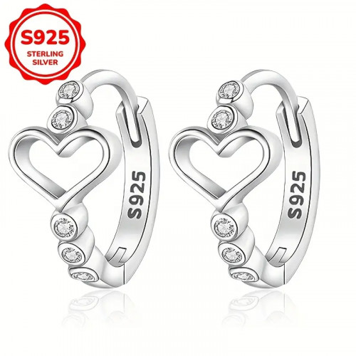 Stříbrné elegantní náušnice kroužky 9251000