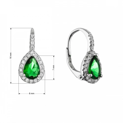 Stříbrné visací náušnice kapičky