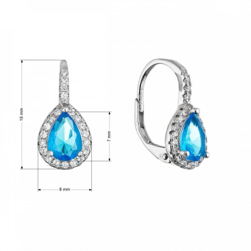 Stříbrné visací náušnice kapičky