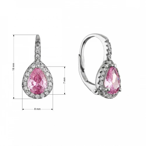 Stříbrné visací náušnice kapičky