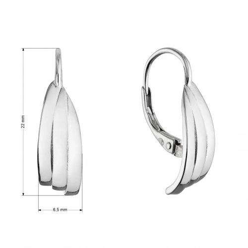 Stříbrné náušnice rýhované