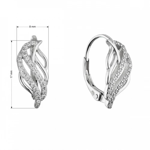 Stříbrné náušnice lístečky