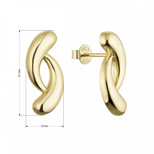 Pozlacené stříbrné náušnice