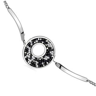 Ocelový náramek s krystaly Crystals from Swarovski® LIGHT CHROME