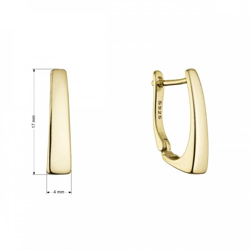 Pozlacené stříbrné náušnice