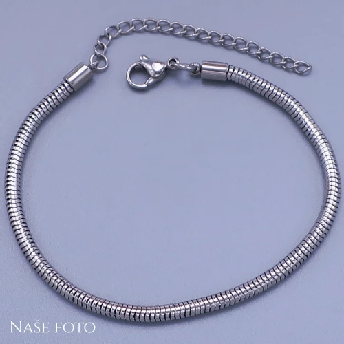 Náramek z chirurgické oceli na korálky 3mm