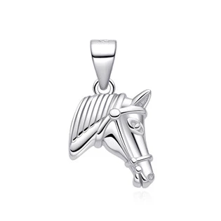 Stříbrný přívěsek hlava koně