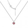 Další: Minimalistický stříbrný náhrdelník se srdcem Crystals from Swarovski, Antique Pink