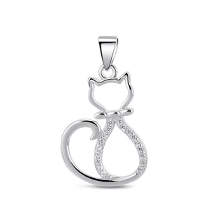 Stříbrný přívěšek kočička