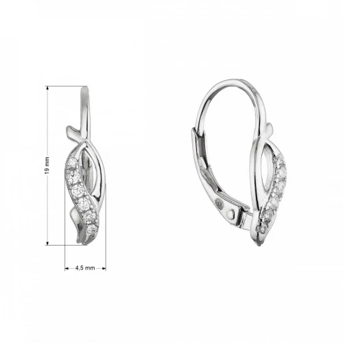 Stříbrné náušnice proplétaná vlnka 11701.1
