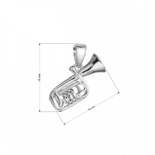 Stříbrný přívěsek tuba 64029