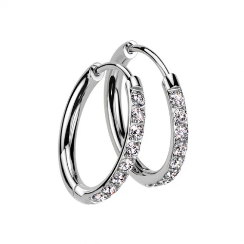 Ocelové náušnice - kruhy 13mm