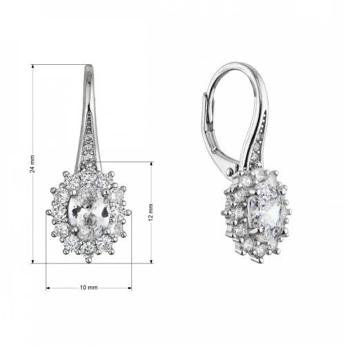 Stříbrné visací náušnice