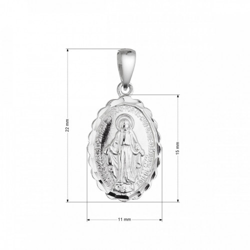 Stříbrný přívěsek madailonek Madonka