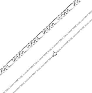 Stříbrný řetízek figaro, š. 1,8 mm 60cm