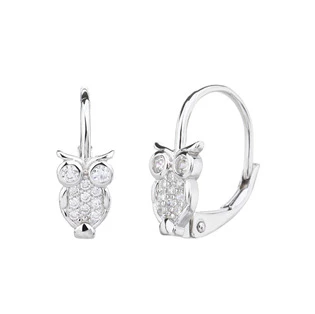 Stříbrné dívčí náušnice sovičky