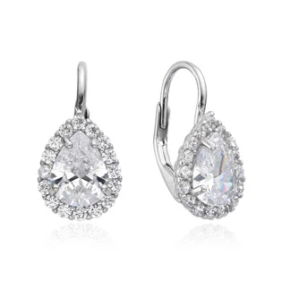 Stříbrné dámské náušnice se zirkony