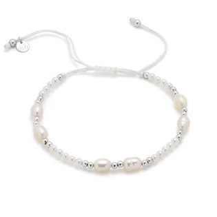 Náramek přírodními perlami, stříbro AG925