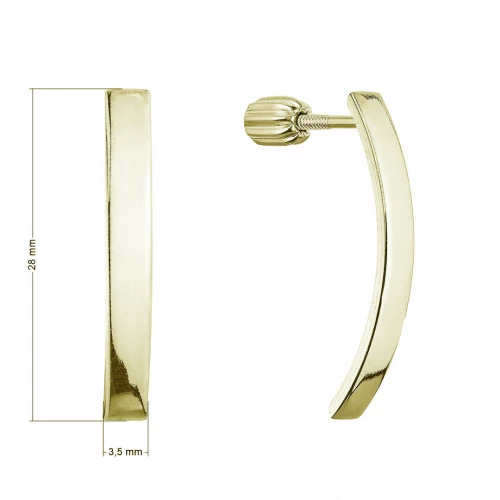 Pozlacené stříbrné náušnice