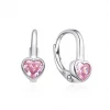 Další: Stříbrné dívčí náušnice srdíčka růžová