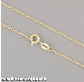 Řetízek - s podlouhlými očky - Ag925 /1000 pozl 50cm