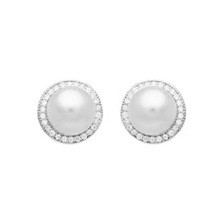 Perlové náušnice se zirkony