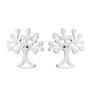 Ocelové náušnice STROM ŽIVOTA