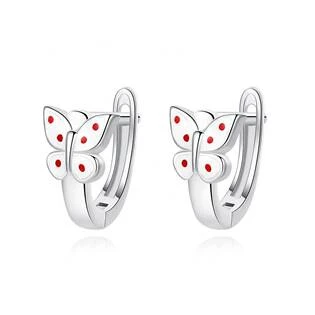 Dětské stříbrné náušnice motýlci