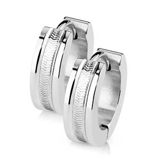 Ocelové náušnice - kroužky 1