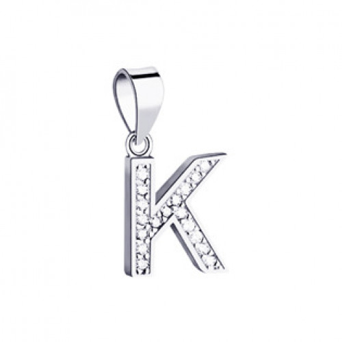 Stříbrný přívěsek-iniciály písmeno K
