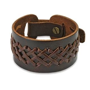 Kožený náramek hnědý