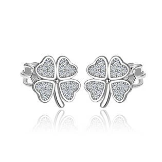 Stříbrné šroubovací náušnice čtyřlístky
