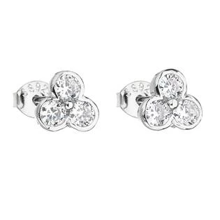 Stříbrné náušnice kytičky se zirkony