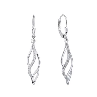 Stříbrné visací náušnice