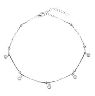 Dámský stříbrný náramek dekorovaný zirkony