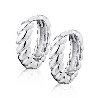 Stříbrné náušnice kroužky kroucené
