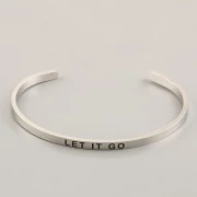 Inspirační ocelový náramek LET IT GO - NECH TO BÝT