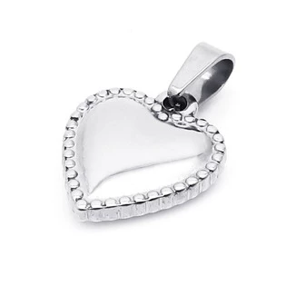 Ocelový přívěšek srdíčko zdobené