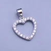 Další: Zářivý dámský stříbrný přívěsek na řetízek - srdíčko