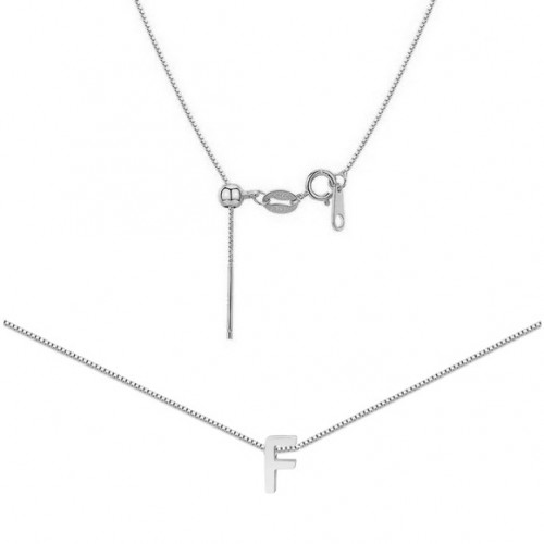 Ocelový náhrdelník PÍSMENO F