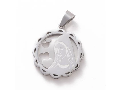 Přívěsek Panna Marie chir.ocel