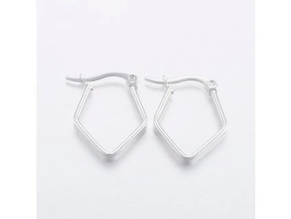 Náušnice kosočtverce 21mm chirurgická ocel