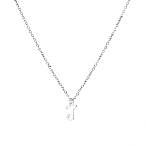 Ocelový náhrdelník psací J