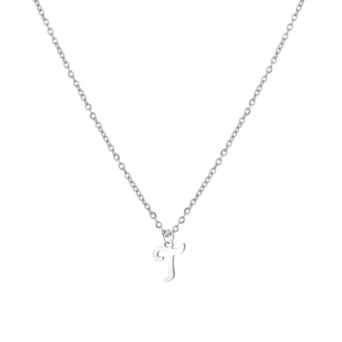 Ocelový náhrdelník psací T