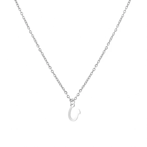 Ocelový náhrdelník psací U