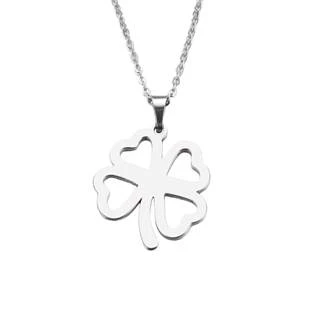 Ocelový náhrdelník čtyřlístek
