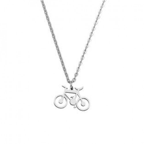 Ocelový náhrdelník přívěškem jízdní kolo