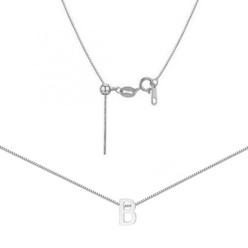 Ocelový náhrdelník PÍSMENO B