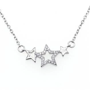 Střibrný náhrdelník se hvězdami