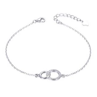 Stříbrný náramek zdobený zirkonem